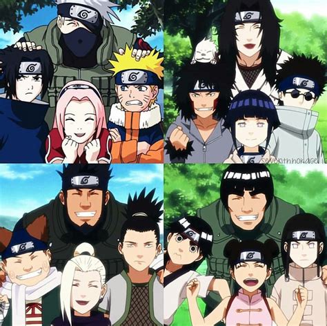 Teams Kakashi Kurenai Guy And Asuma Naruto Personagens