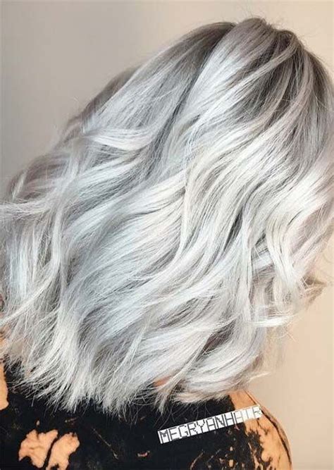 Silver Hair Trend 51 Cool Grey Hair Colors To Try Silver Hair Color