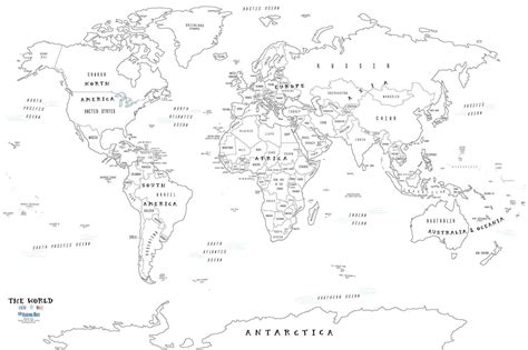 Карта Раскраска Мира Открытки Kартинки