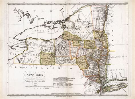 Old Map Of New York State 1799 — Mapny