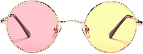 Spamton Sunglasses Pink And Yellow Round Sunglasses Hippie Circle Glasses Cosplay
