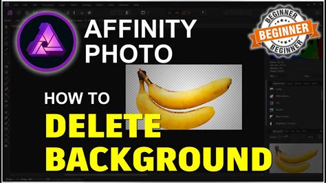 Affinity Photo How To Remove Background Tutorial Youtube