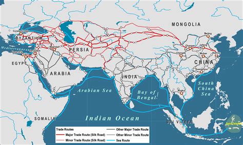 The Silk Road And Arab Sea Routes Th And Th Centuries The Geography Of Transport Systems