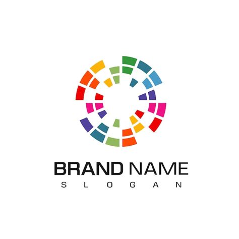 Premium Vector Circle Color Logo Design Template