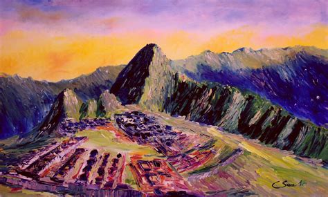 Machu Picchu Sunset In Peru By Christian Seebauer