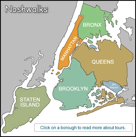 Map Of New York City 5 Borough Food Walking
