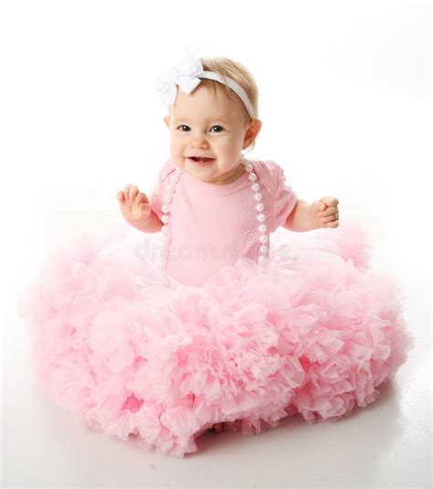 Baby Girl Wearing Pettiskirt Tutu And Pearls Stock Image Image 17351079