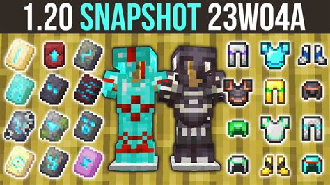 Minecraft 120 Snapshot 23w04a Over 600 Armor Trims Minecraft Videos