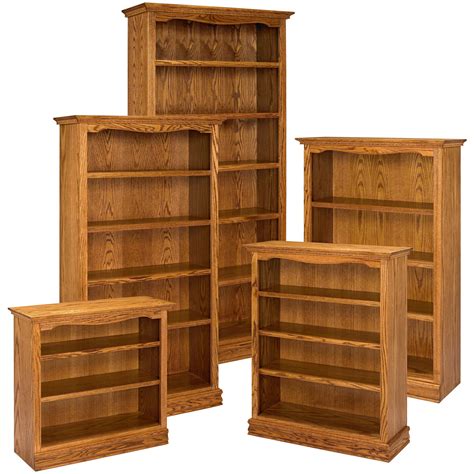 A And E Solid Oak Americana Wood Bookcase Wood