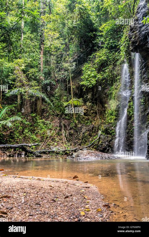Klongjak Rainforest Waterfall At Koh Lanta Island Krabi Thailand