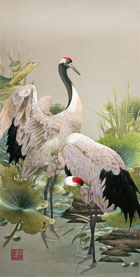 Japanese Paintings Of Cranes