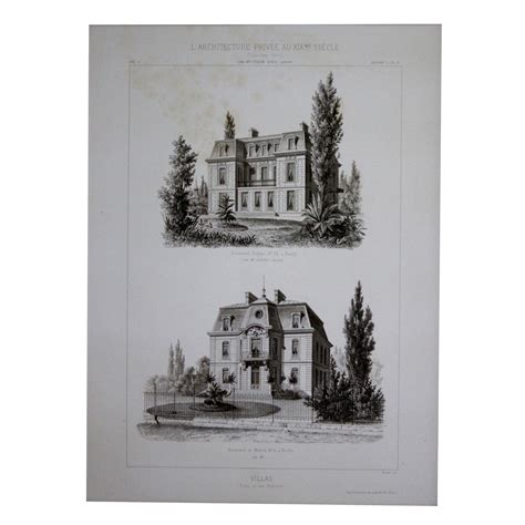 Cesar Daly 19th Century Architectural Drawing Vi Chairish