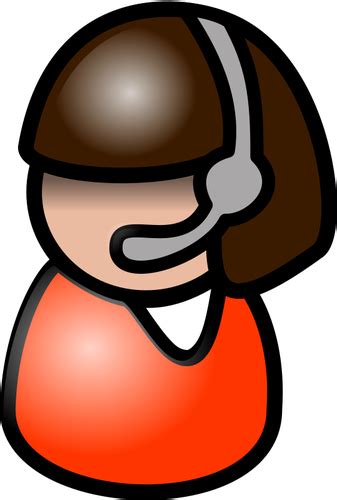 Indian Woman Telephone Operator Icon Vector Graphics Public Domain