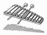Instrument Drawing Glockenspiel Xylophone Vector Marimba Illustration Graphics Royalty sketch template