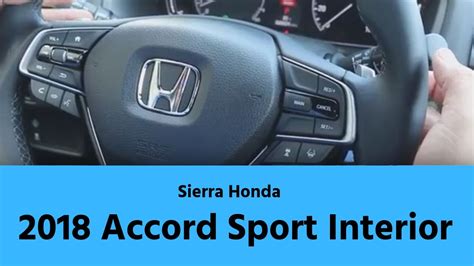 2018 Honda Accord Sport Interior Features Youtube