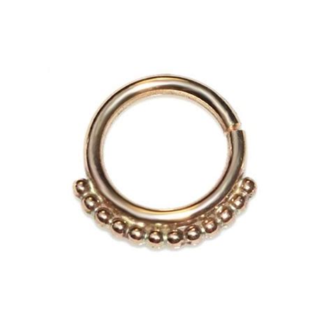 gold septum ring 16g septum piercing nose ring nose etsy