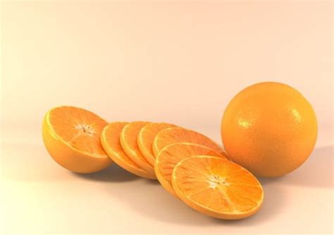Food Orange And Slices Free 3d Model C4d Open3dmodel