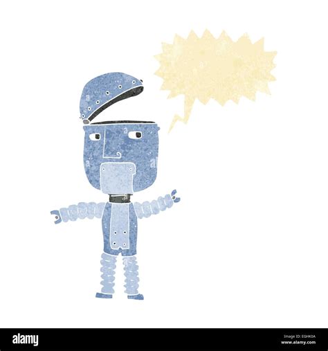 Cartoon Robot With Speech Bubble Stock Vector Image And Art Alamy