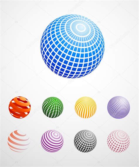 Colorful Globes Icons Stock Vector Image By ©hollygraphic 8714516