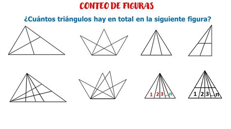 Conteo De Figuras Contar Triángulos Con Fórmulas Ejercicios De Cómo