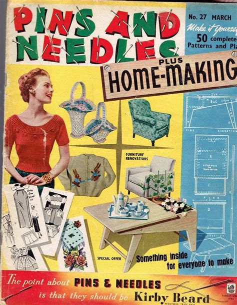 Pins And Needles Magazine No 27 Vintage Retro Pattern Book Crafts