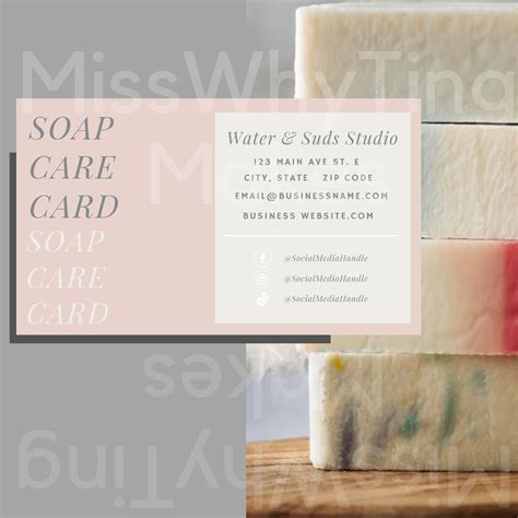 Editable Printable Product Care Card Product Use And Etsy