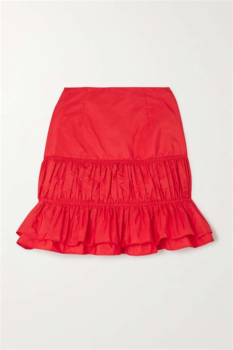molly goddard carol tiered ruffled taffeta mini skirt net a porter