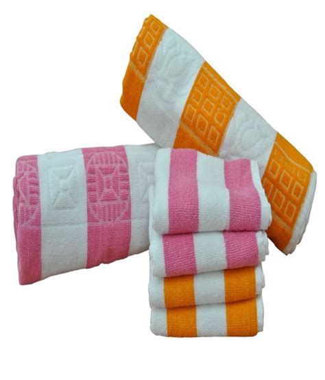 Bath towels tend to be big enough to dry off and wrap over a portion of the body. JJ Set of 6 Cotton Bath Towel - Orange - Buy JJ Set of 6 ...