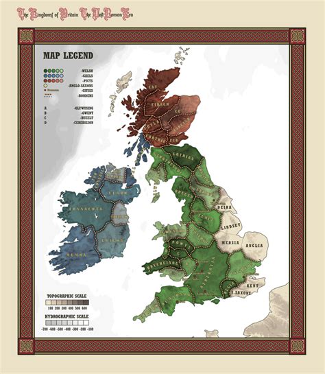 Map Of The Celtic And Romano British Kingdoms In 500 Ad Imaginarymaps