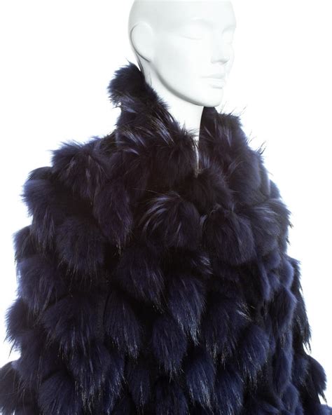 Gianni Versace Blue Raccoon Fur Coat Fw 1997 For Sale At 1stdibs