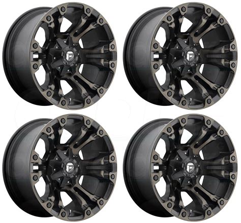 20x10 Fuel D569 Vapor 5x555x150 18 Matte Black Tint Wheels Rims Set