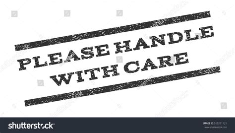 Please Handle Care Watermark Stamp Text Stock Vector Royalty Free