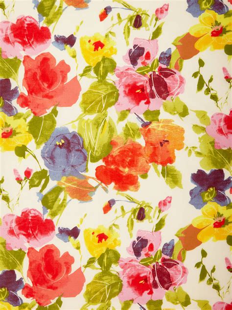 Spendlove Large Bright Flowers Print Fabric Multi At John Lewis And Partners