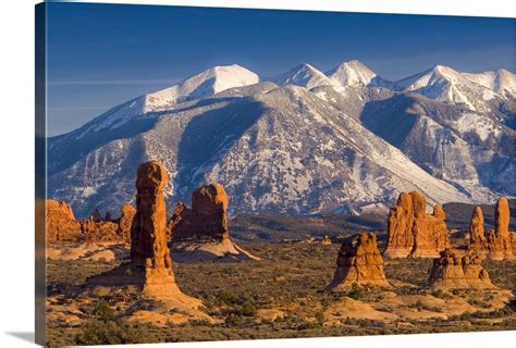 Utah La Sal Mountains From Arches National Park Wall Art Canvas