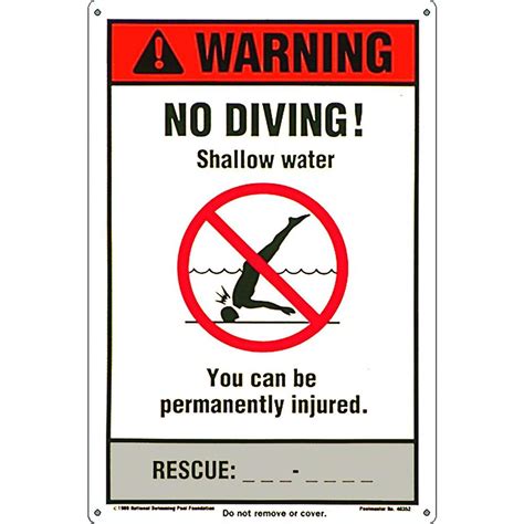 Poolmaster Nspf No Diving Sign 40352 The Home Depot