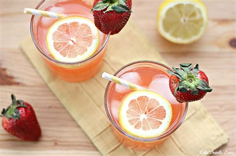 Sparkling Strawberry Lemonade Eat Drink Love
