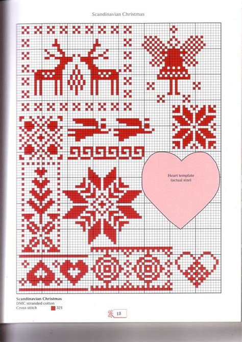 Scandinavian Christmas Cross Stitch Chart Xmas Cross Stitch