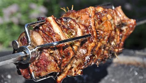 Fire And Food Spit Roasted Lamb Chops With Garlic And Rosemary