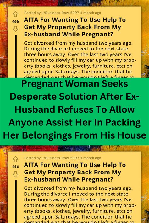 Pregnant Woman Seeks Desperate Solution After Ex Husband Refuses To Allow Anyone Assist Her In
