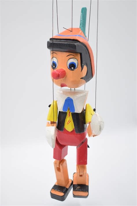 Pinocchio Marionette Puppet Toy Handmade Vintage Doll Ll Etsy