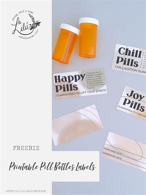Printable Labels Printables Travel Size Toiletries Pill Bottles