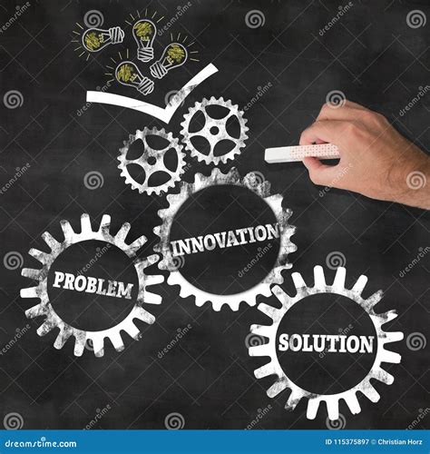 Finding Solutions Through Innovation And Ideas Concept On Chalkboard