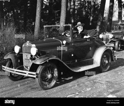 President Elect Franklin Roosevelt Driving At Hyde Park Ny His Car