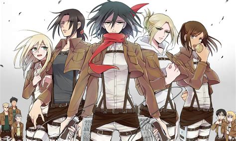 Reiner X Crista Bertolt X Ymir Eren X Mikasa Armin X Annie