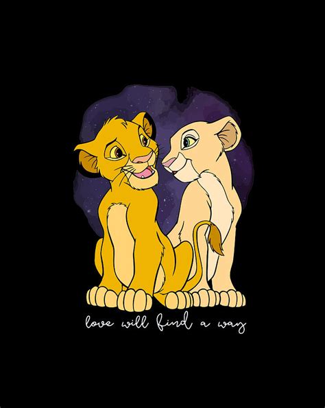 Disney Lion King Simba Nala Love Valentines Graphic Digital Art By