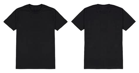 Blank T Shirt Template Black And White Vector Image Flat Illustration