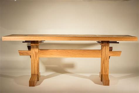 This Is A Shaker And Japanese Inspired Trestle Table It Can Be Disassembled Into Four Parts