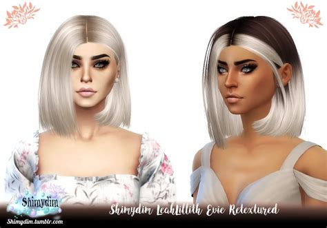 Leahlillith`s Evie Hair Retextured Shimydim Sims 4 Hairs