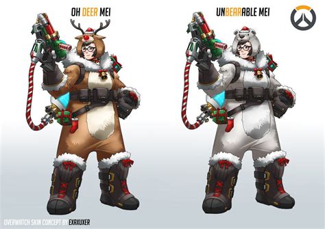 Mei Christmas Skin Concept By Exaxuxer On Deviantart Overwatch Skin