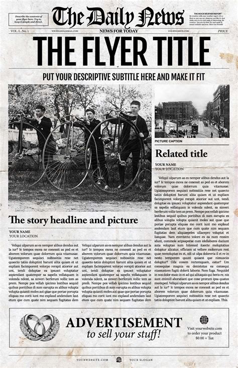 Students understand the form of a newspaper article and can identify important facts that identify. Newspaper Template InDesign ~ Flyer Templates ~ Creative ...